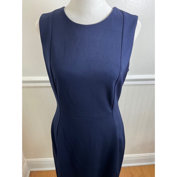 Calvin Klein‎ Navy Blue Sleeveless Sheath Dress Career Work Women Size 8 - Picture 8 of 9